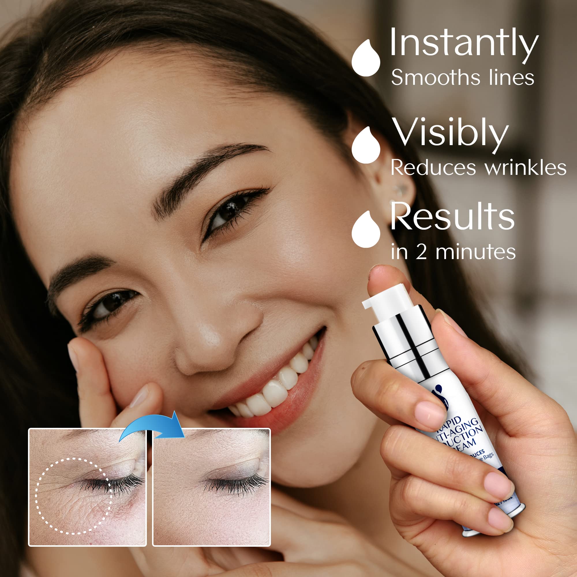 TEREZ & HONOR eye-area before-after contrast suggests improved brightness.