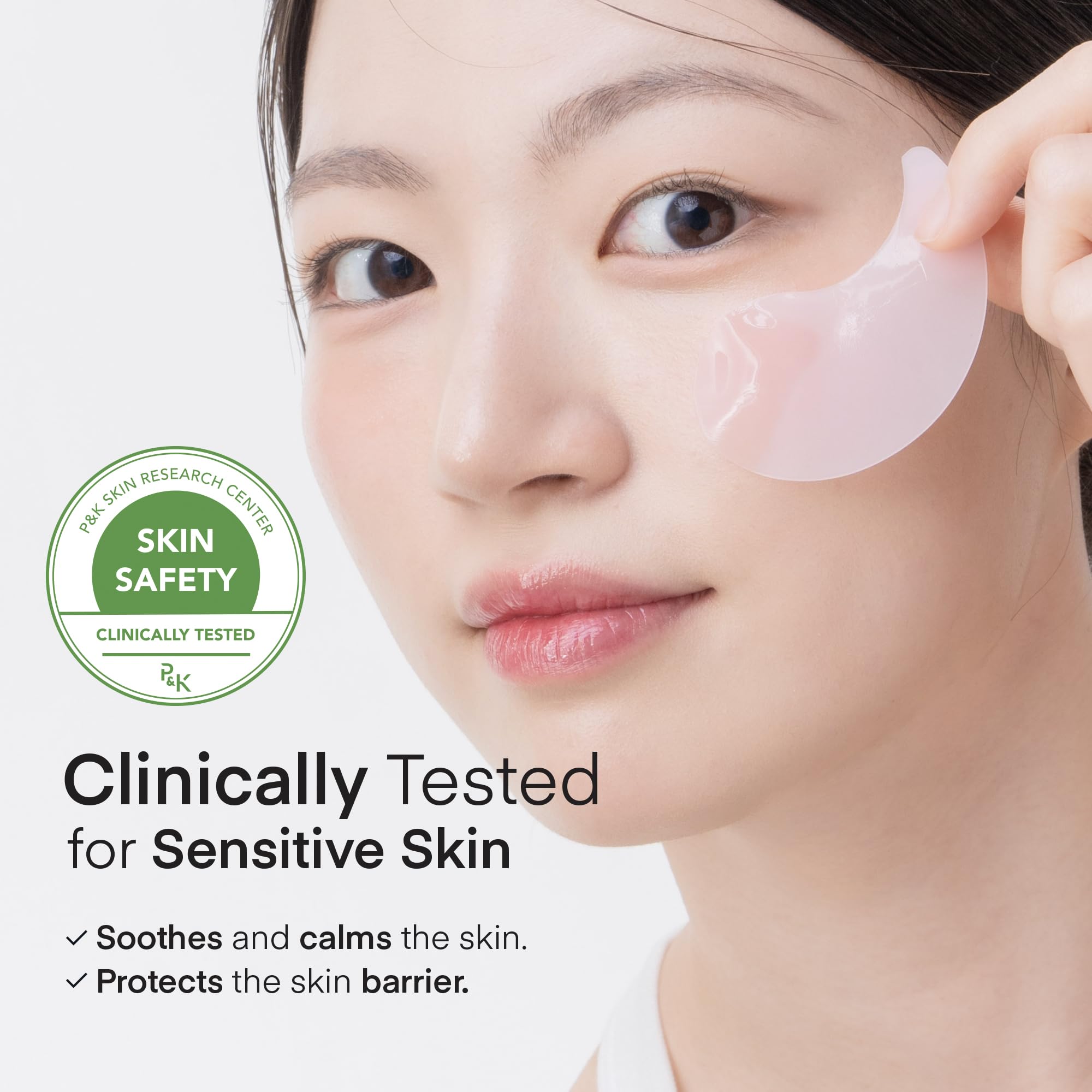 Patchs yeux TEREZ & HONOR avec céramides et extraits botaniques pour peau sensible.