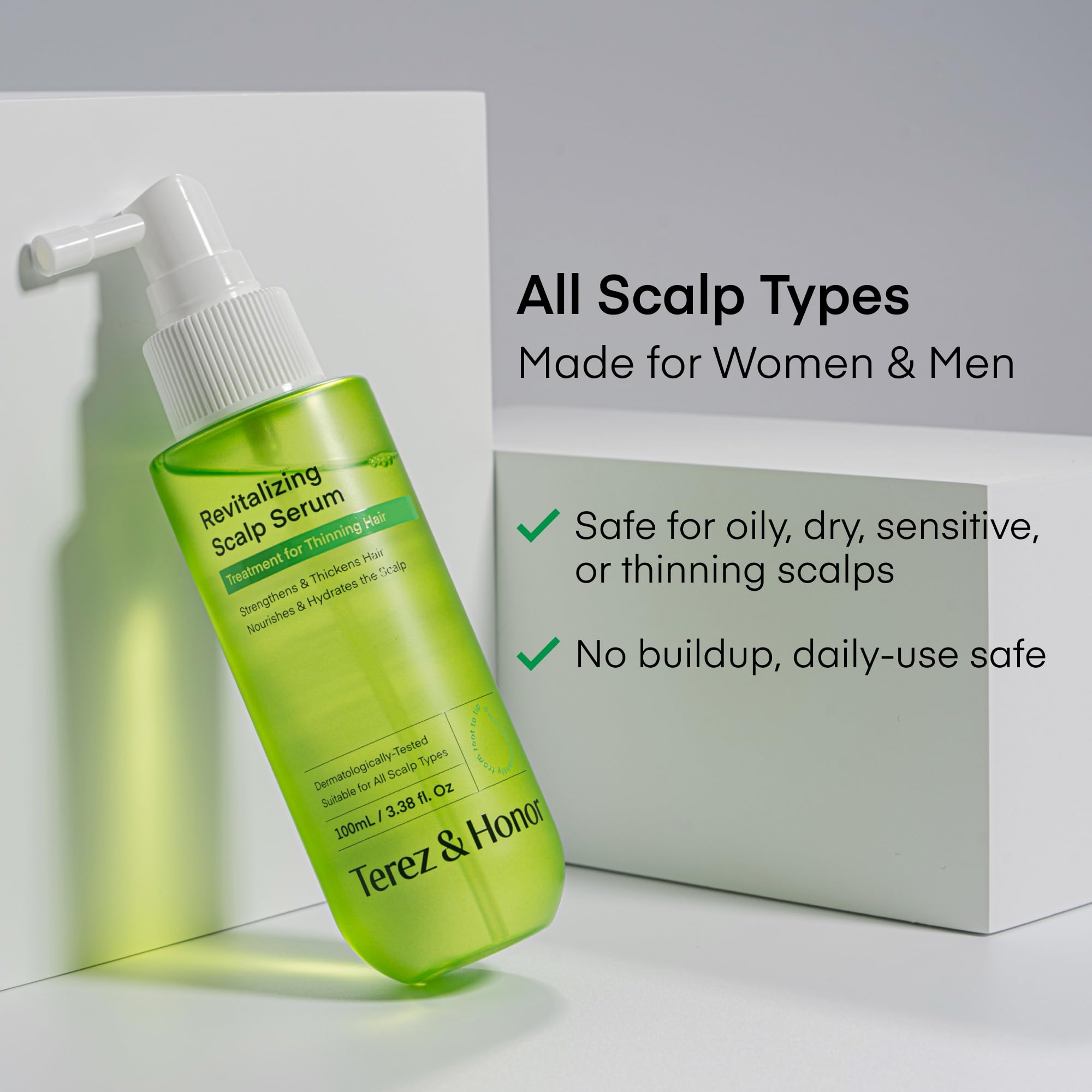 Utilisation jour et nuit du sérum Terez et Honor pour hommes et femmes.