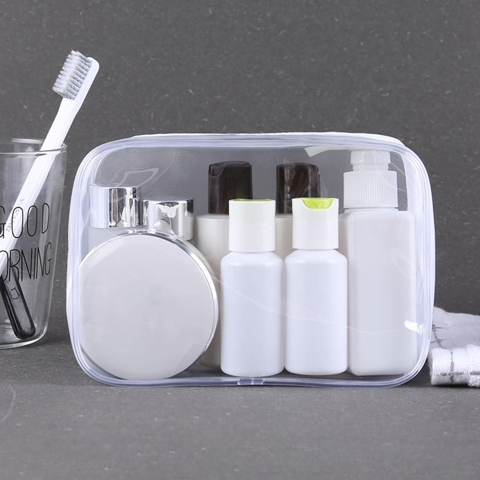 Ensemble de 20 pochettes transparents Tergy pour organisation quotidienne et voyages.