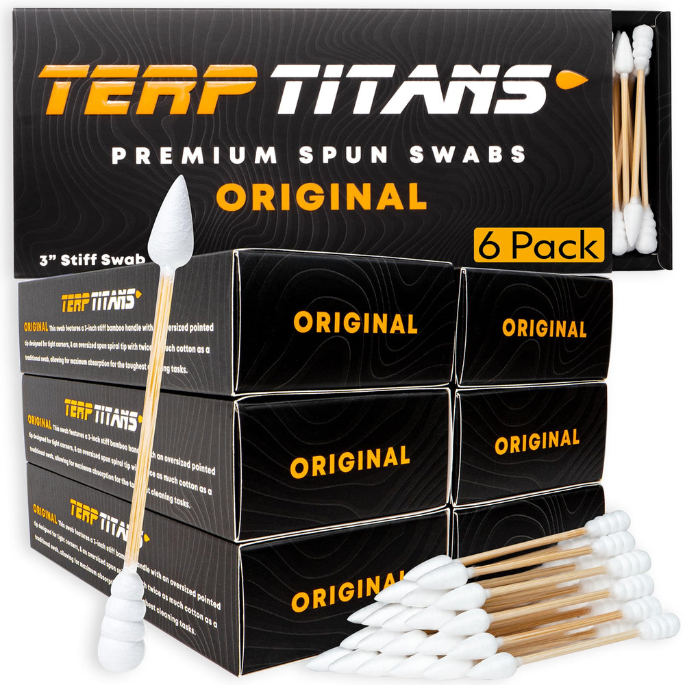 TerpTitans Original – boîtes six-pack, coton-tiges en bambou pour nettoyer avec moins de déchets