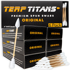 TerpTitans Original – boîtes six-pack, coton-tiges en bambou pour nettoyer avec moins de déchets