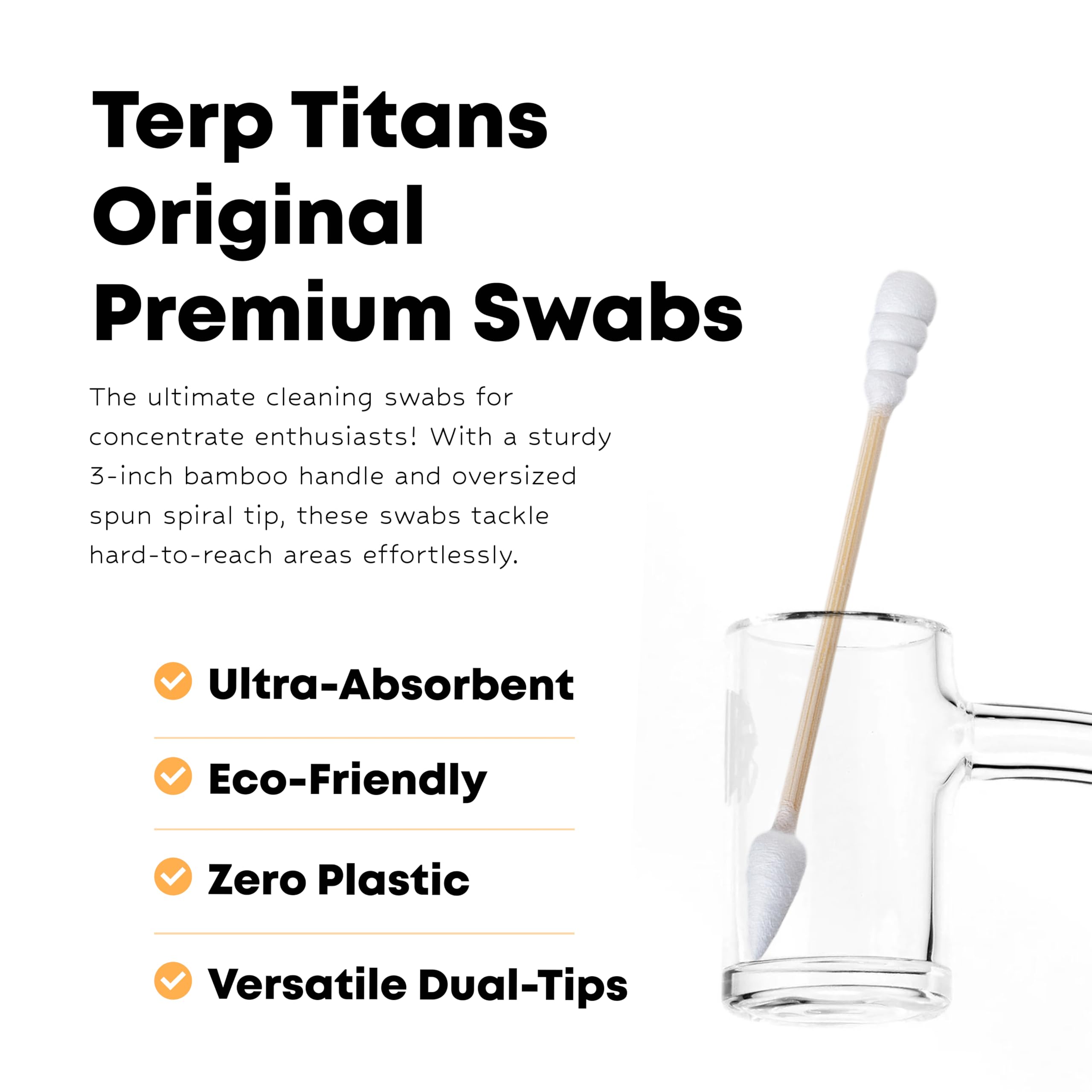 TerpTitans Original – manche en bambou robuste pour une manipulation fiable