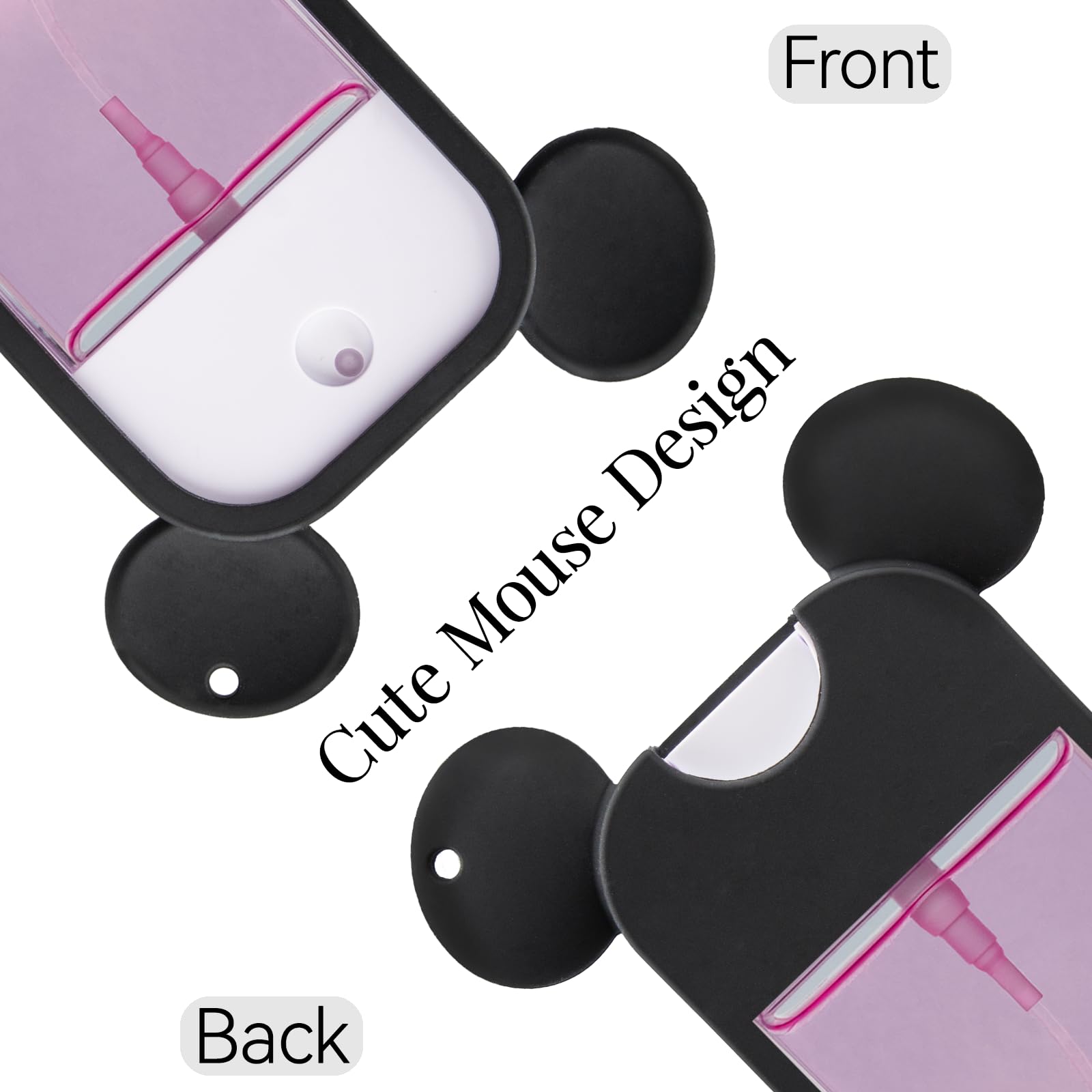 Étu i silicone TERPINK design souris avec rotation 360° et mousqueton.