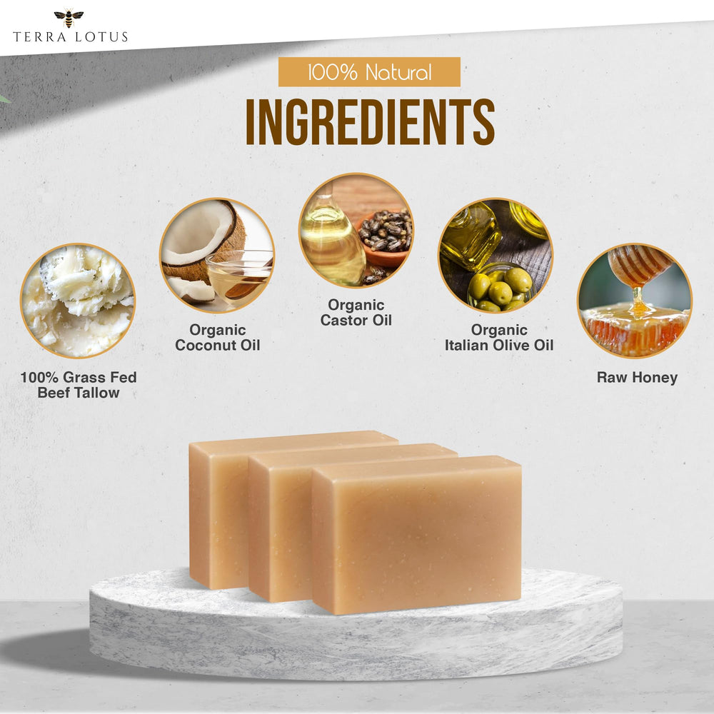 Terra Lotus bouteille huile ricin biologique – soin hydratant pour cheveux et peau.