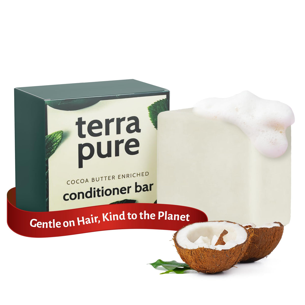 Terra Pure Conditionneur Bar emballage carton recyclable et zéro déchet.