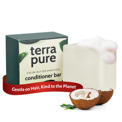 Terra Pure Conditionneur Bar emballage carton recyclable et zéro déchet.