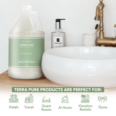 Emballage coloré Terra Pure, présentation soignée pour chambres et salons.