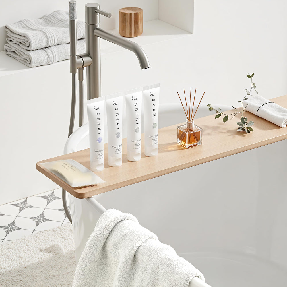 Terra Pure Emballage luxe hôtel: design élégant et emballage écoresponsable.