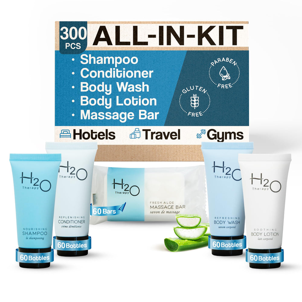 Shampoing Terra Pure H2O Therapy en bouteille, soin cheveux doux en voyage