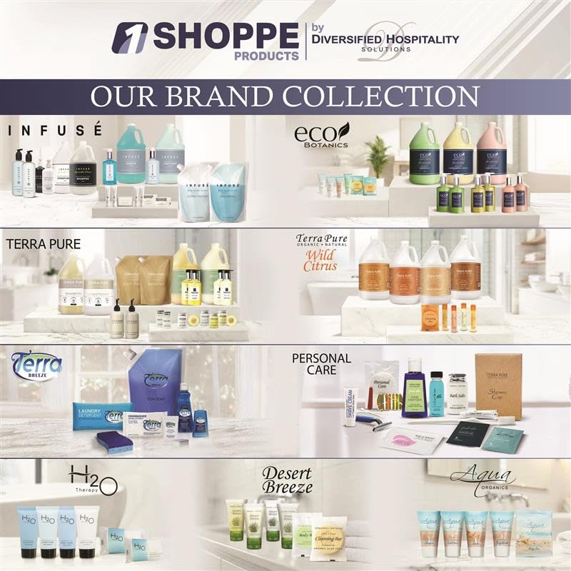 Affichage kit hôtel Terra Pure Infuse, présentation soignée pour les espaces d’accueil