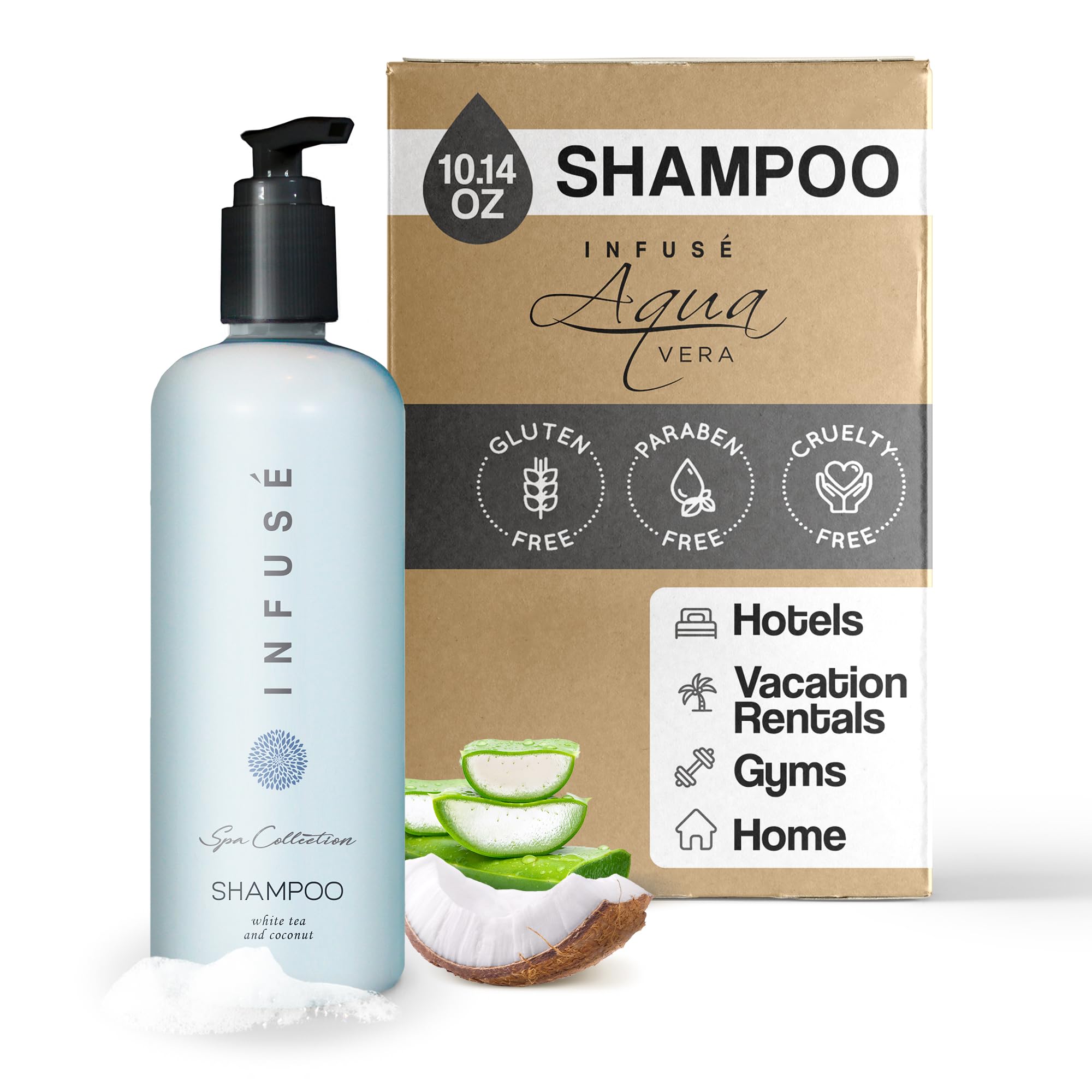 Terra Pure Infuse Shampoo, bouteille pompe, pratique et idéale pour les voyages