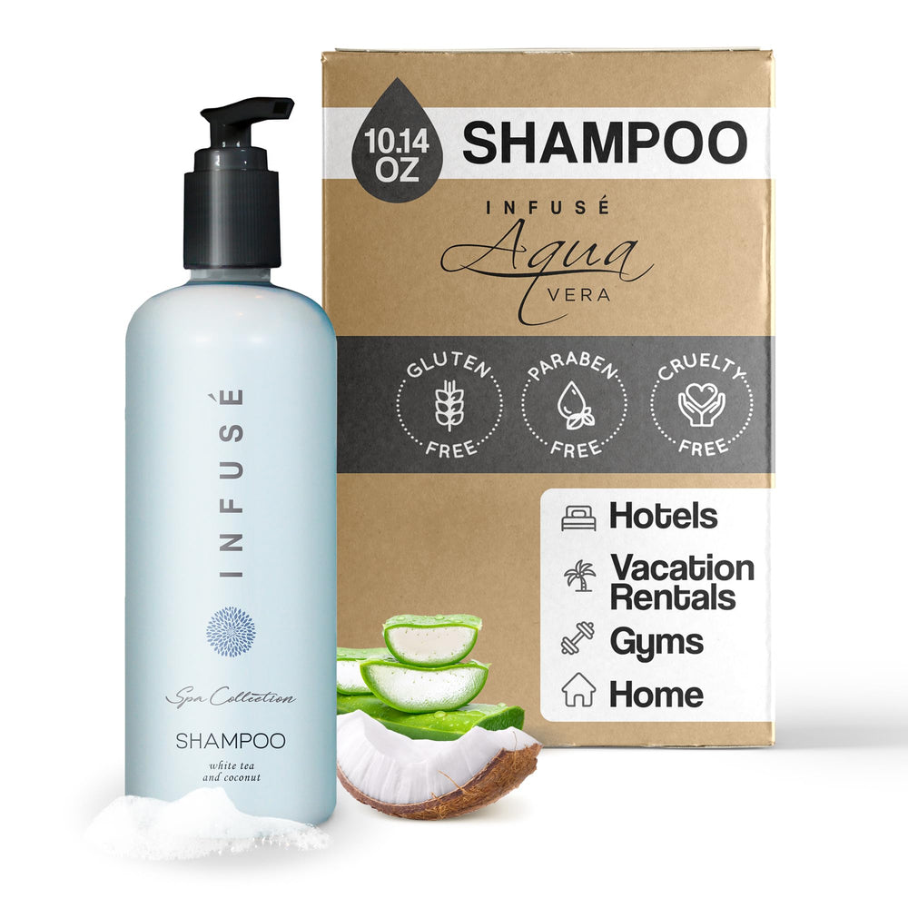 Terra Pure Infuse Shampoo, bouteille pompe, pratique et idéale pour les voyages
