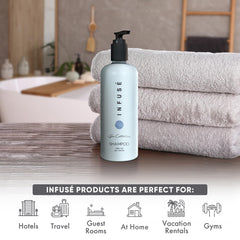 Terra Pure Infuse Shampoo, etiquette minimaliste, stockage simple et esthétique