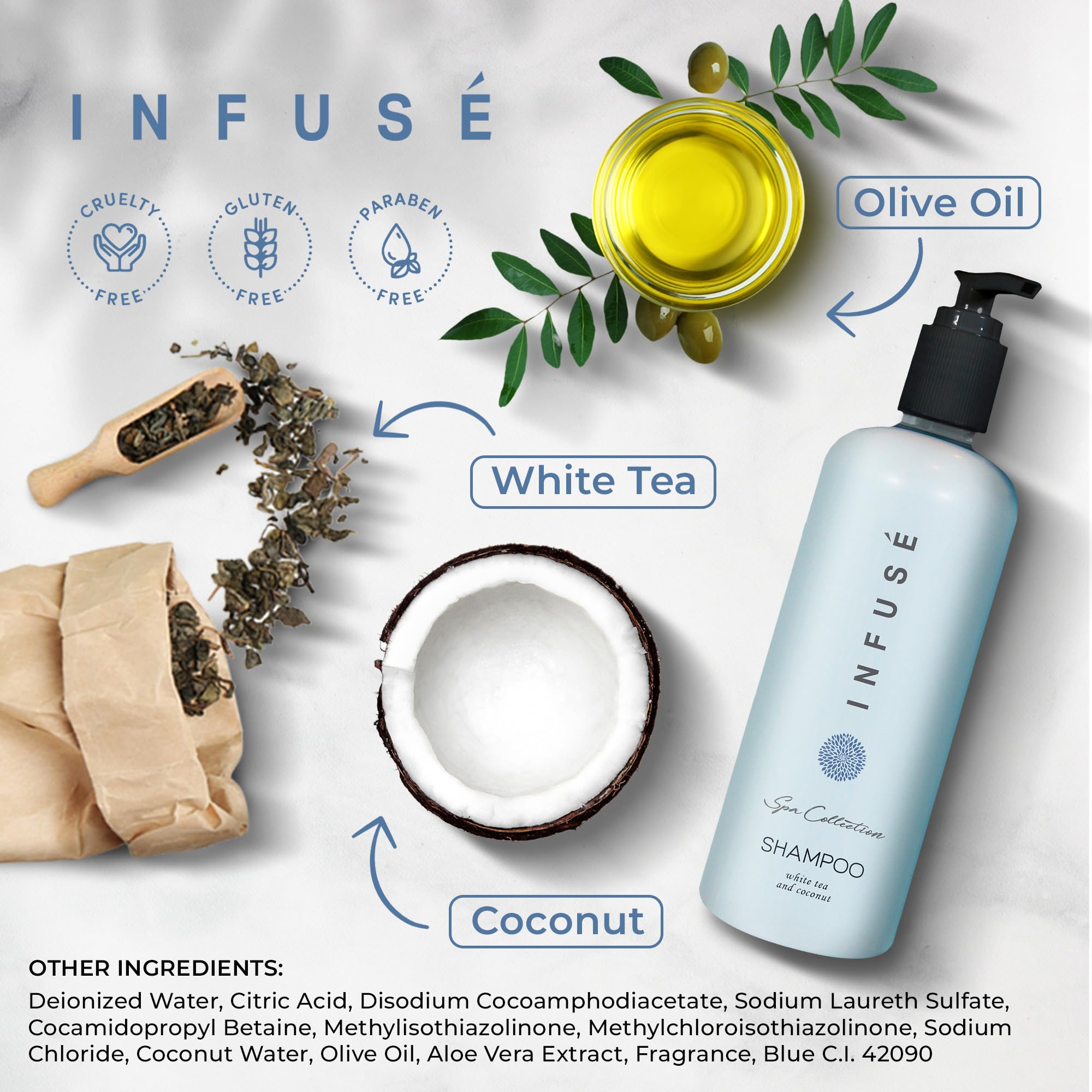 Terra Pure Infuse Shampoo, gamme hospitalité, kit hôtelier complet