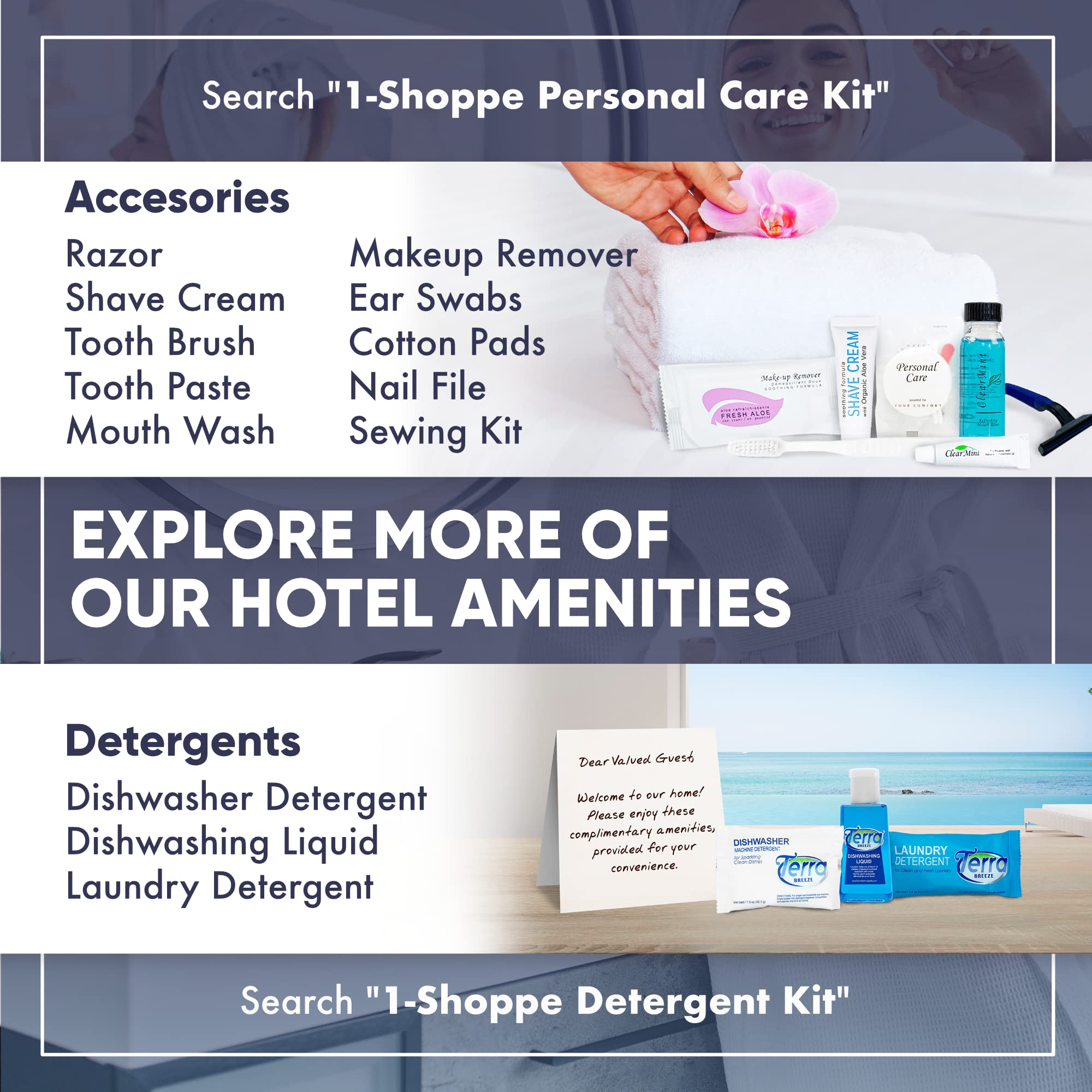 Kit d’amenités hôtel Terra Pure 300 pièces, pratique et élégant pour les invités