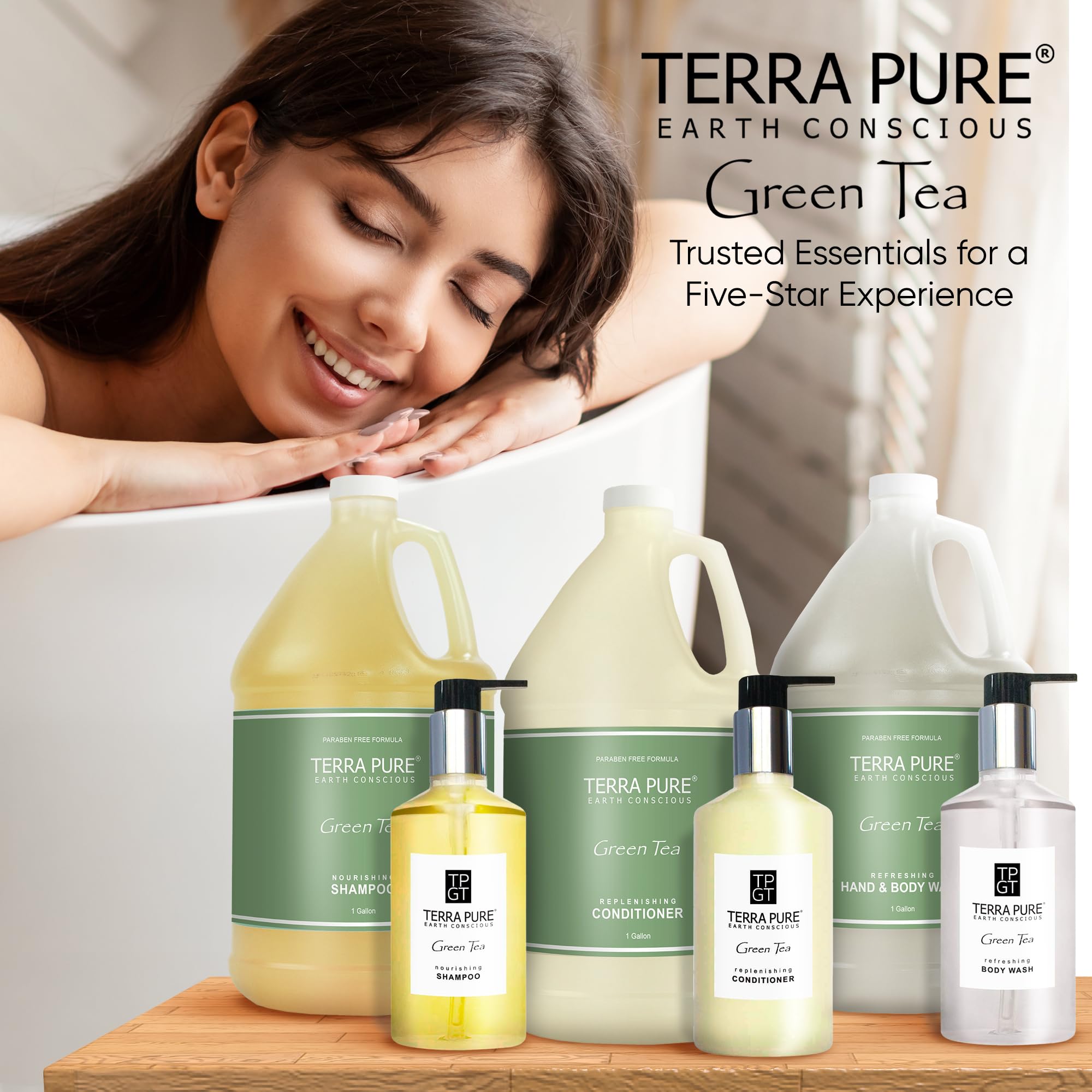 Terra Pure kit hôtel luxe, solution intégrée pour amenités