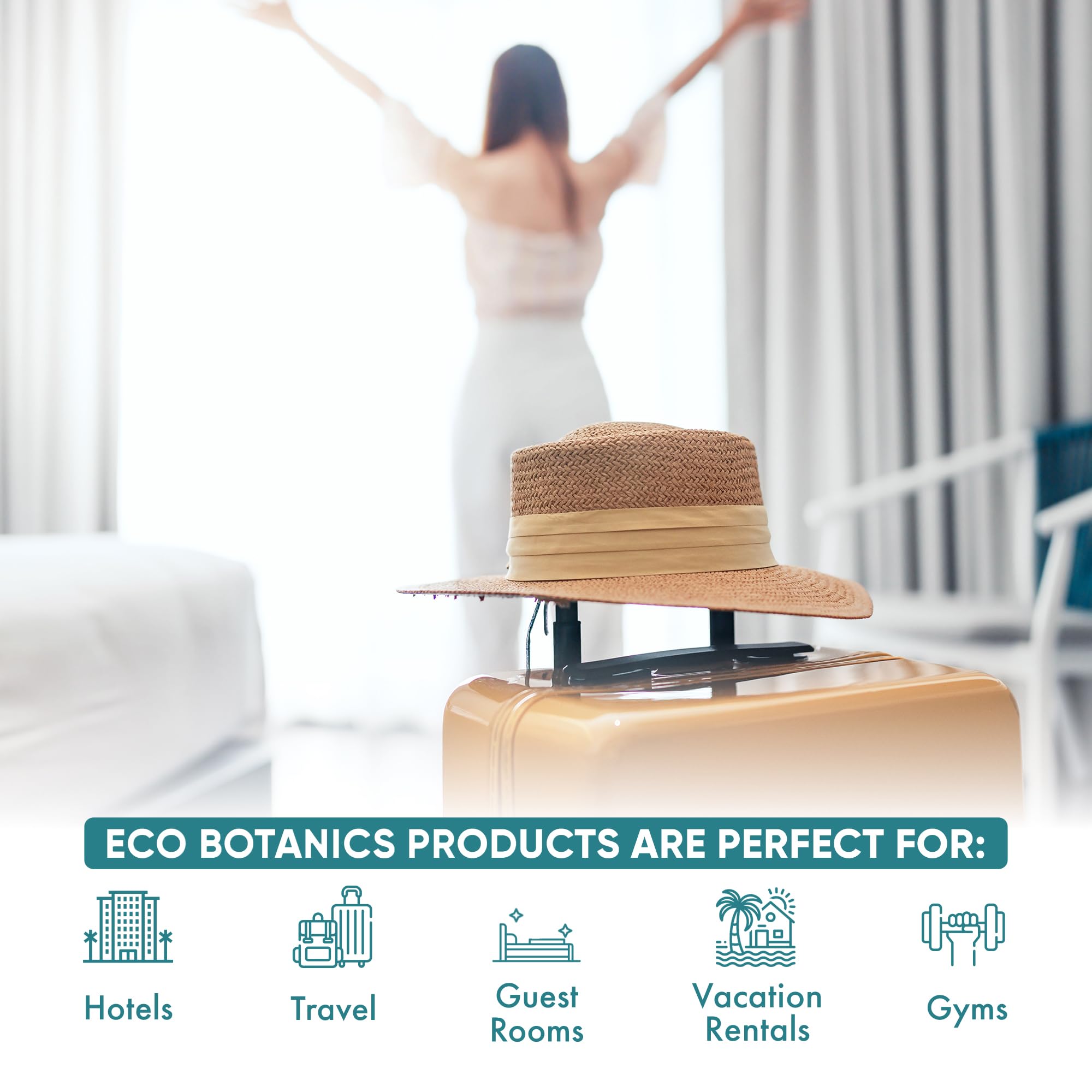 Terra Pure Packaging Eco pour hôtels et lieux accueillants, aspect durable.