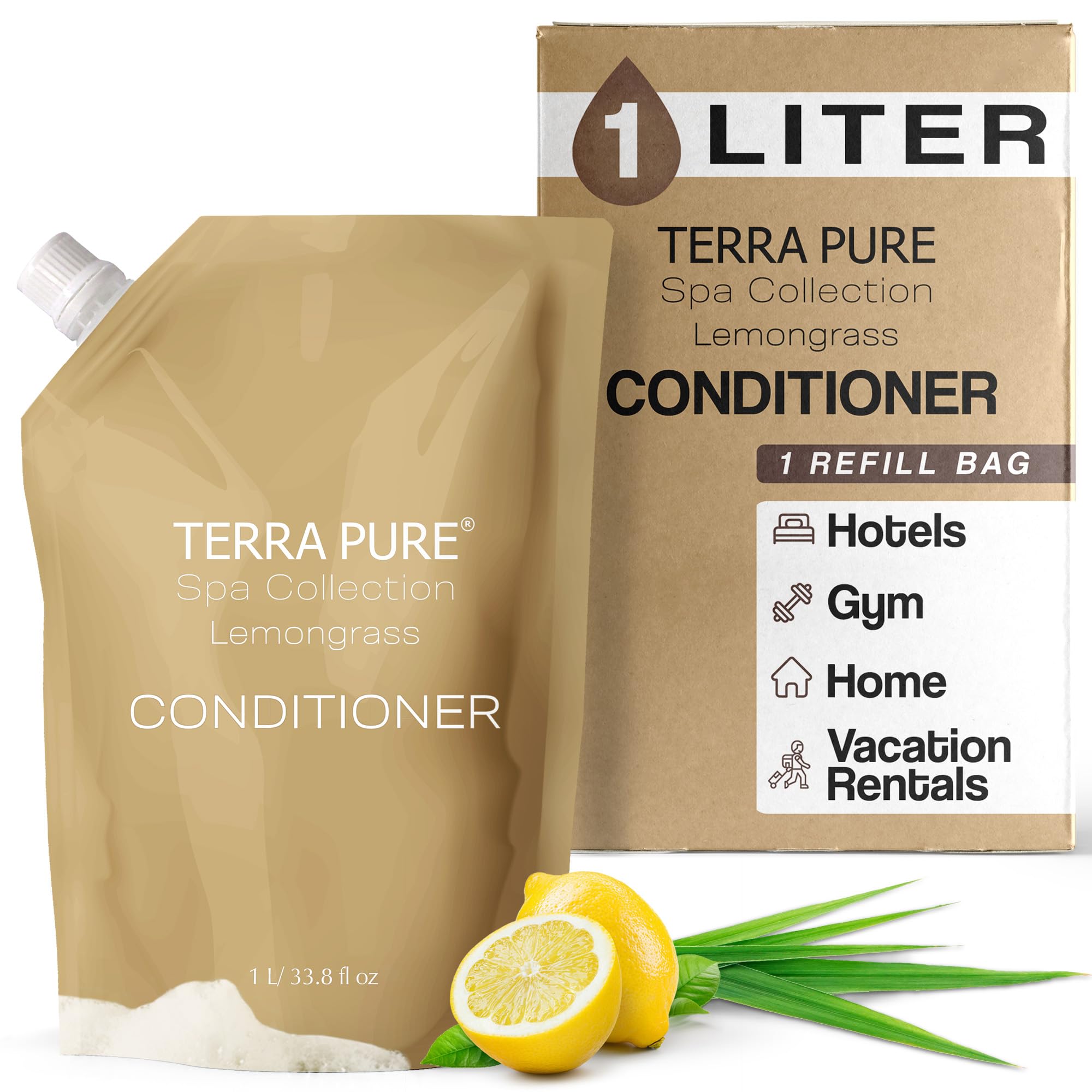 Terra Pure Spa sac-remplissage conditionneur thé vert citronnelle pour une expérience spa luxueuse