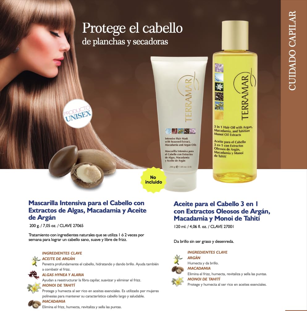 Terramar lightweight shine without greasiness on hair