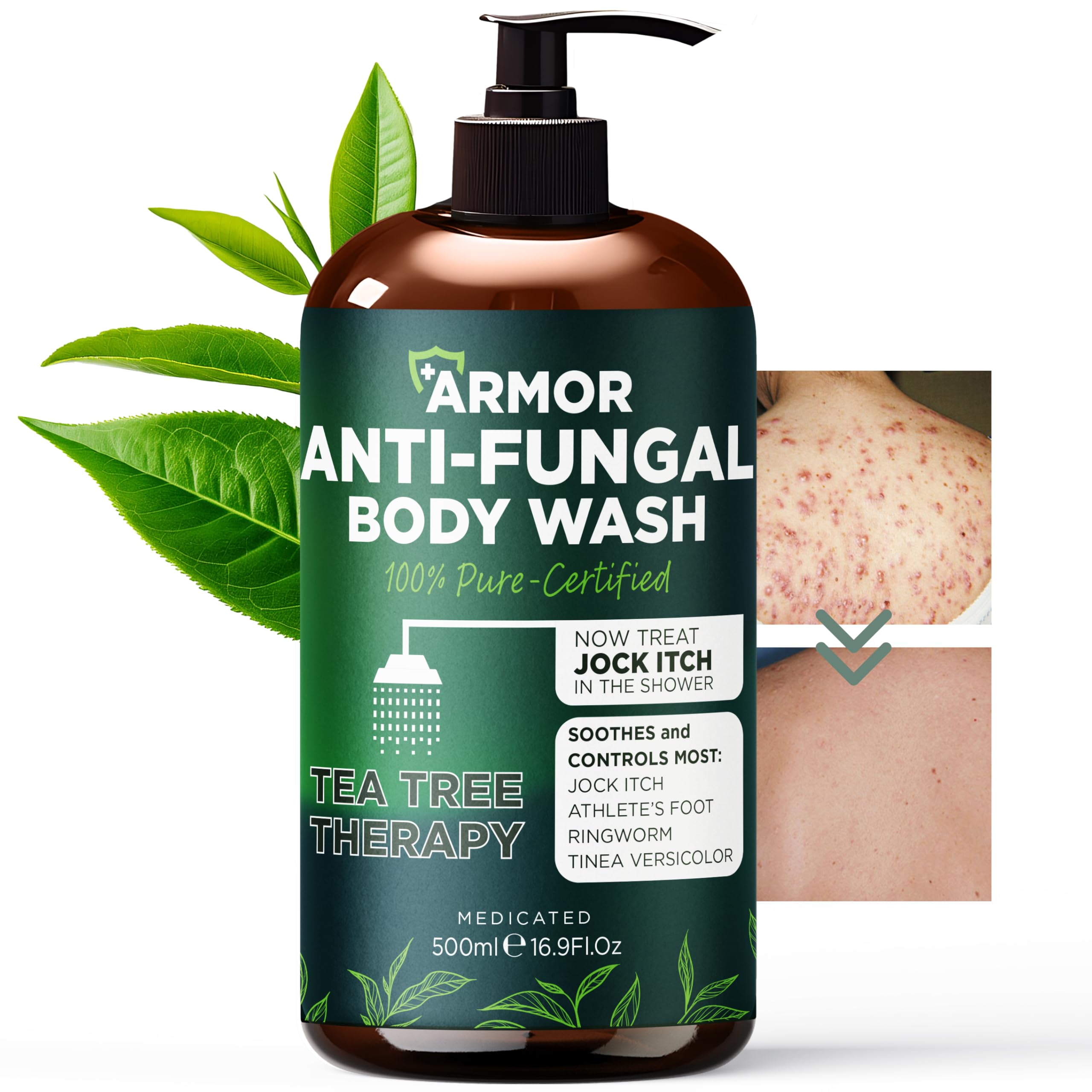 Terramed Just Think Comfort – bouteille-douche antifongique offrant hydratation quotidienne et douceur.