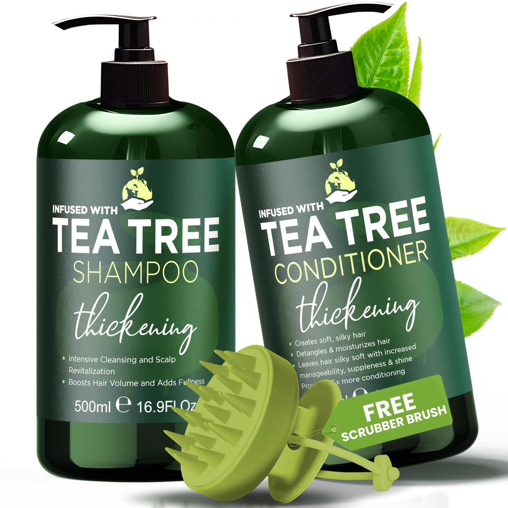 Terramed Shampoing arbre à thé — bouteille: apporte fraîcheur et soin du cuir chevelu.