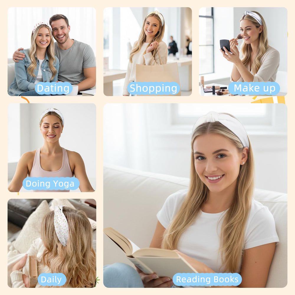 TERSE: bandeau feuilles, contraste naturel pour un style décontracté chic.