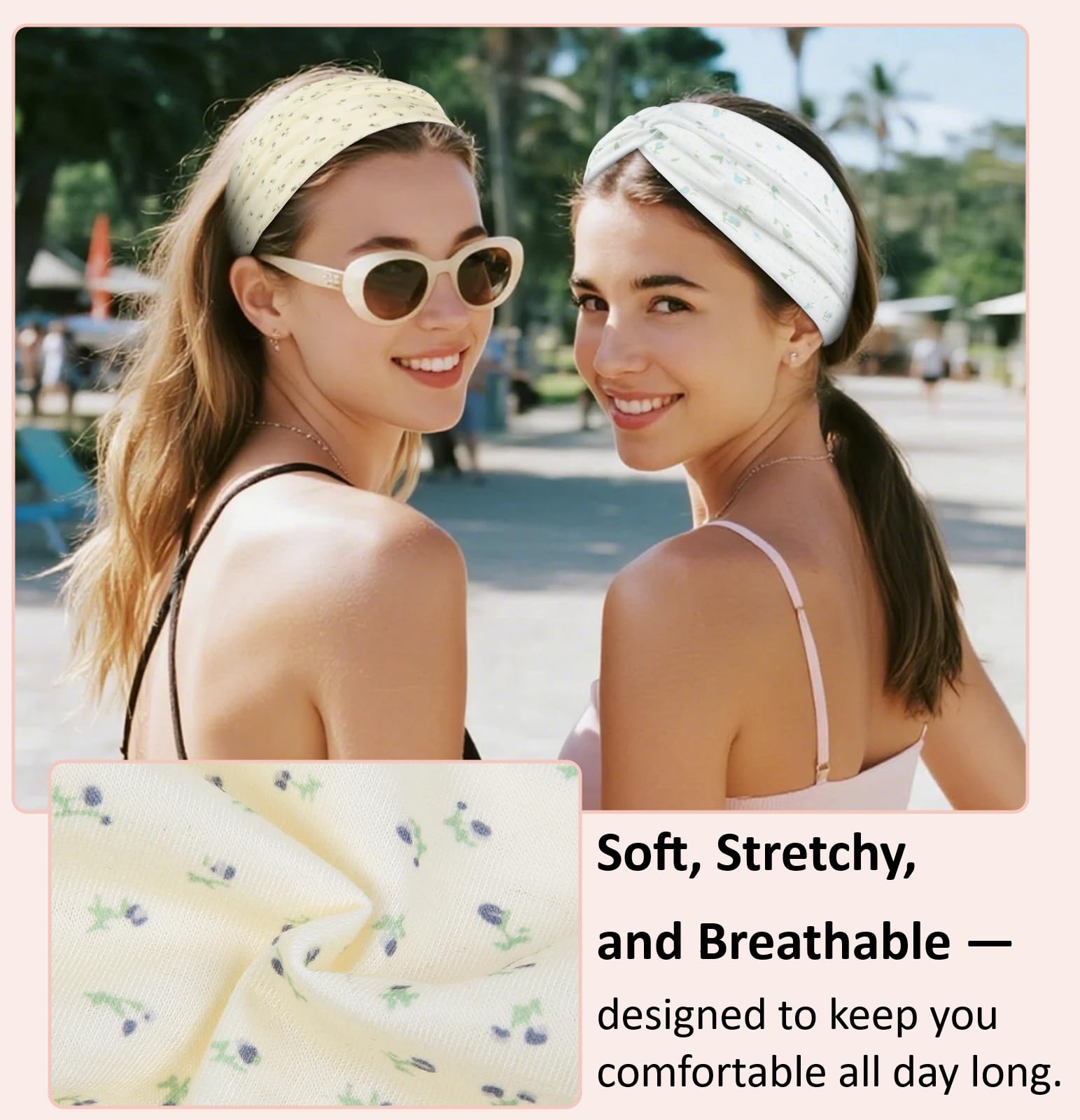 Bandeau TERSE large 3,5 pouces, confort et protection pendant les entraînements et le yoga.