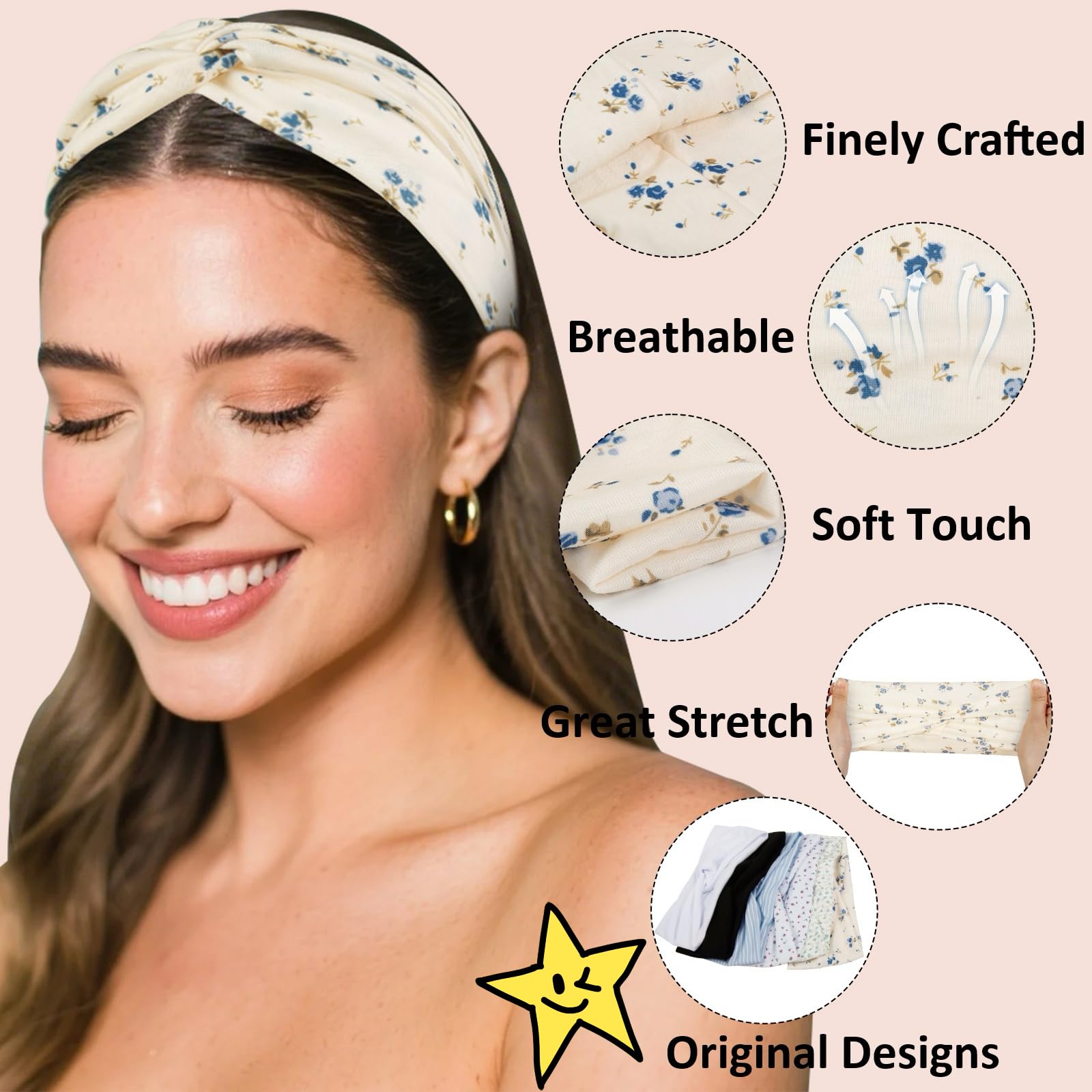 Bandeau TERSE anti-glisse et épais idéal pour le sport.