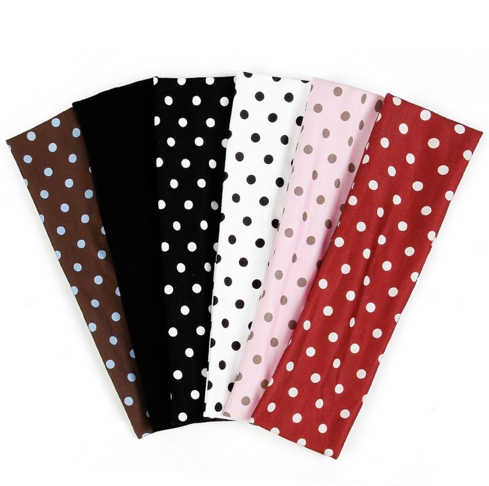 Bandeaux TERSE pois blanc et noir, ensemble, motif rétro pratique pour tout look.