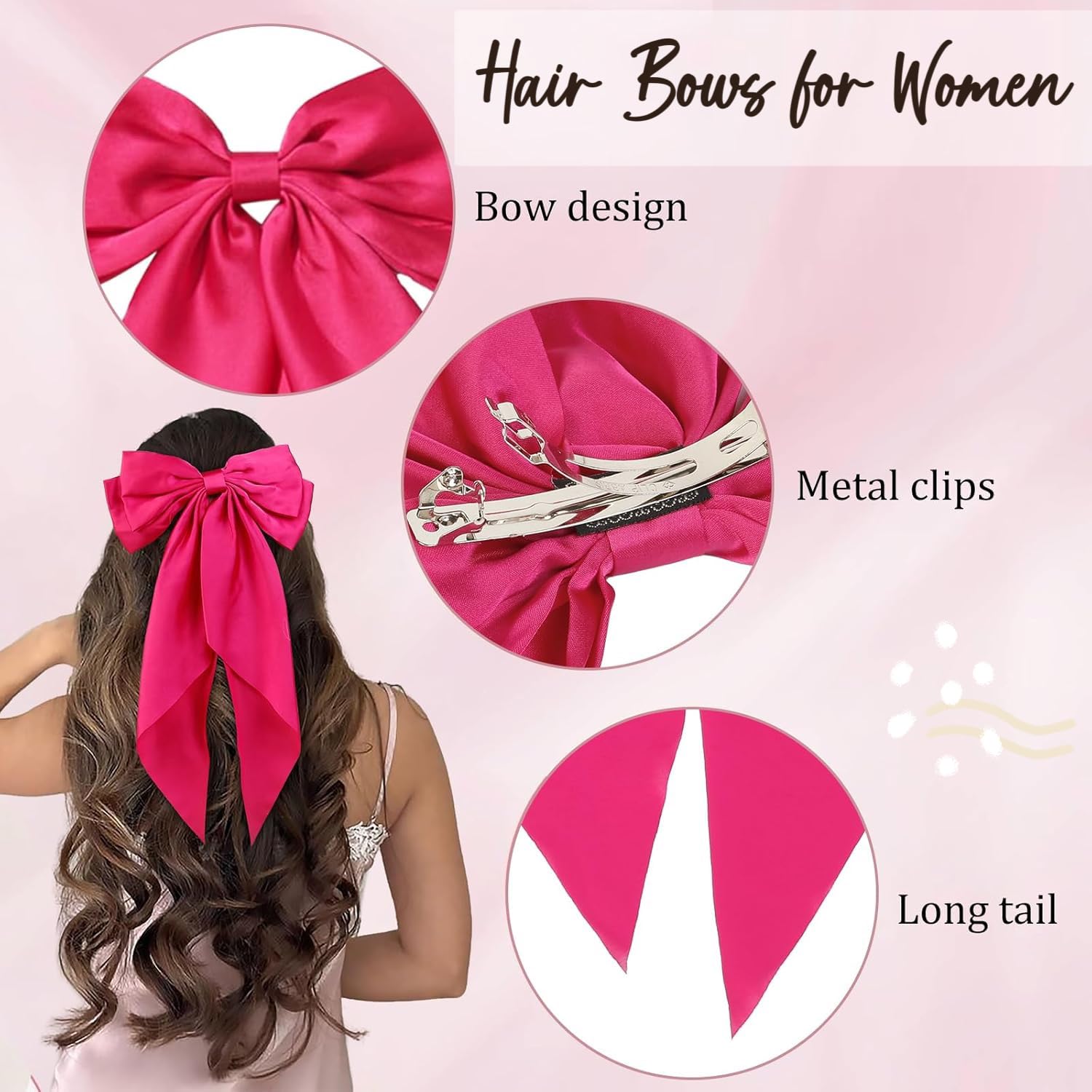 TERSE Noeud vert pour cheveux, touche colorée pour fêtes.