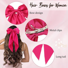 TERSE Noeud vert pour cheveux, touche colorée pour fêtes.