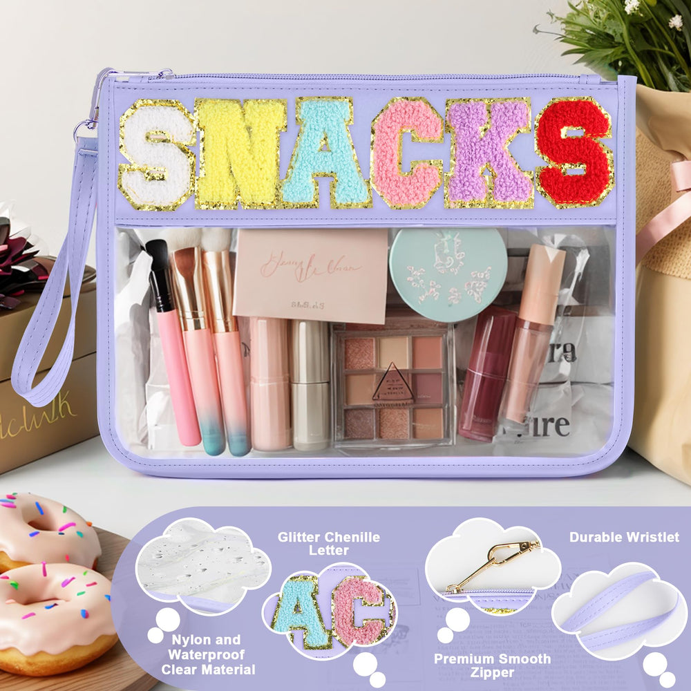 TESAFNG sac snack grande capacité pour cosmétiques, collations et accessoires en déplacement.