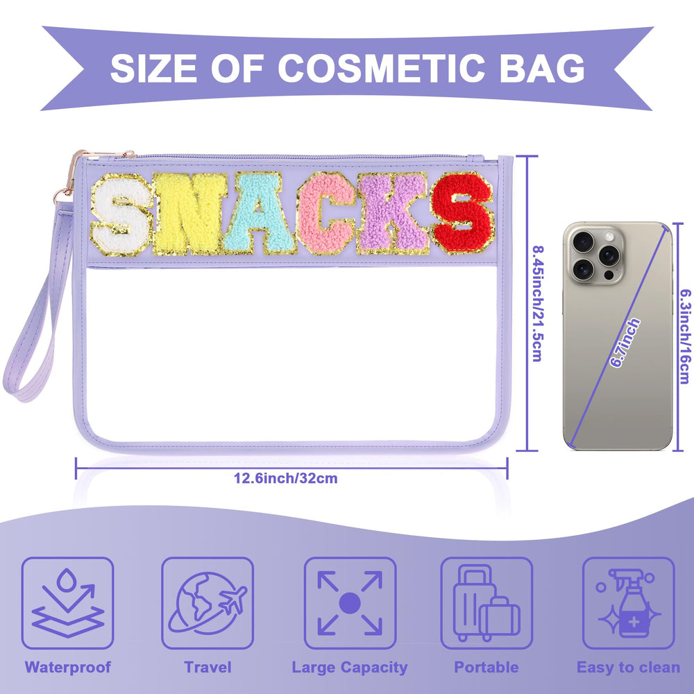 TESAFNG sac snack avec ouverture zippée et fenêtre claire pour repérer rapidement le contenu.