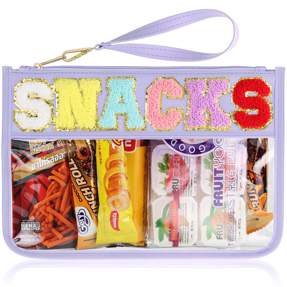 TESAFNG Snack bag avec écusson chenille doré pour un look chic et pratique.