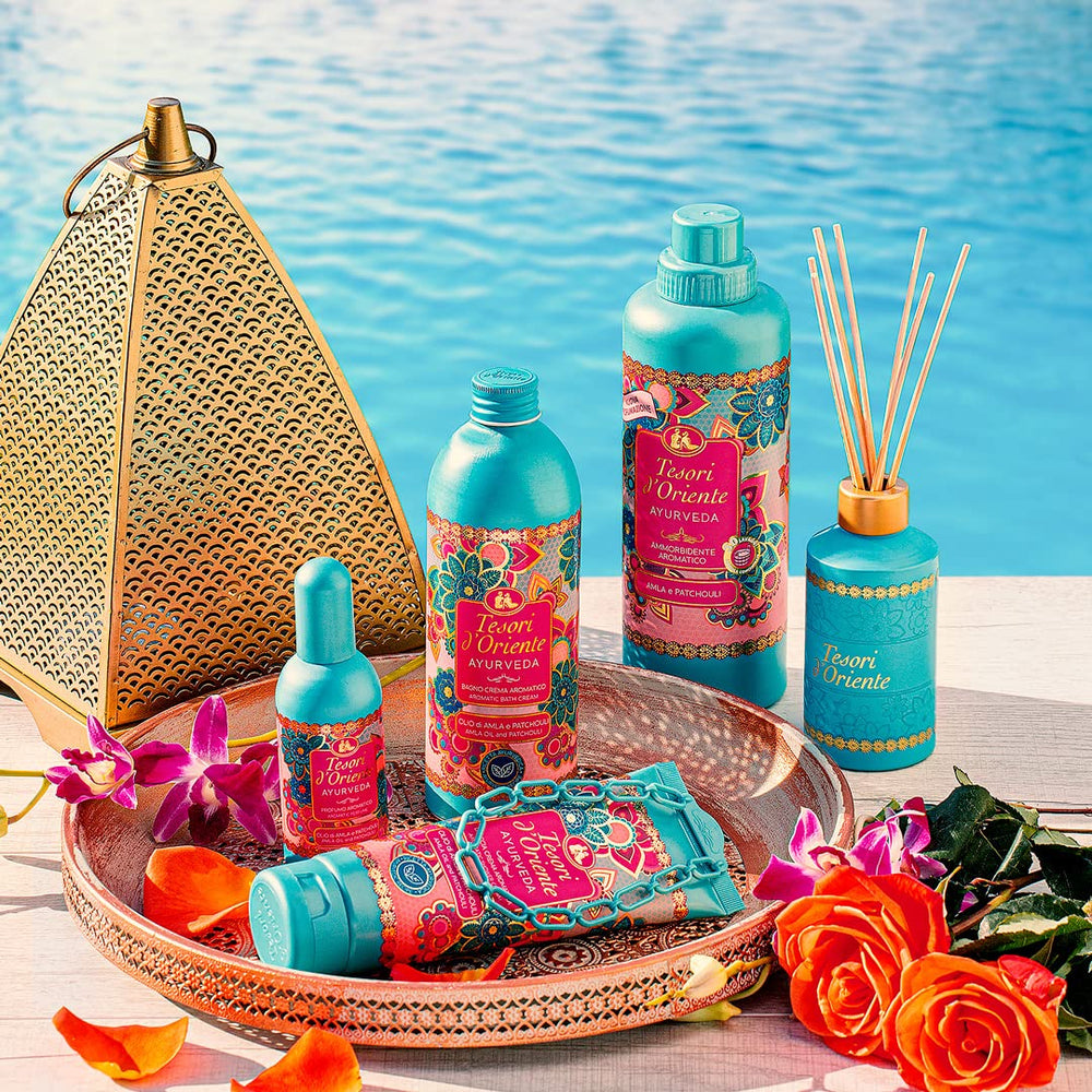 Tesori d’Oriente bain-moussant application-sentir-relax: ritualisez un moment de détente quotidiennement.