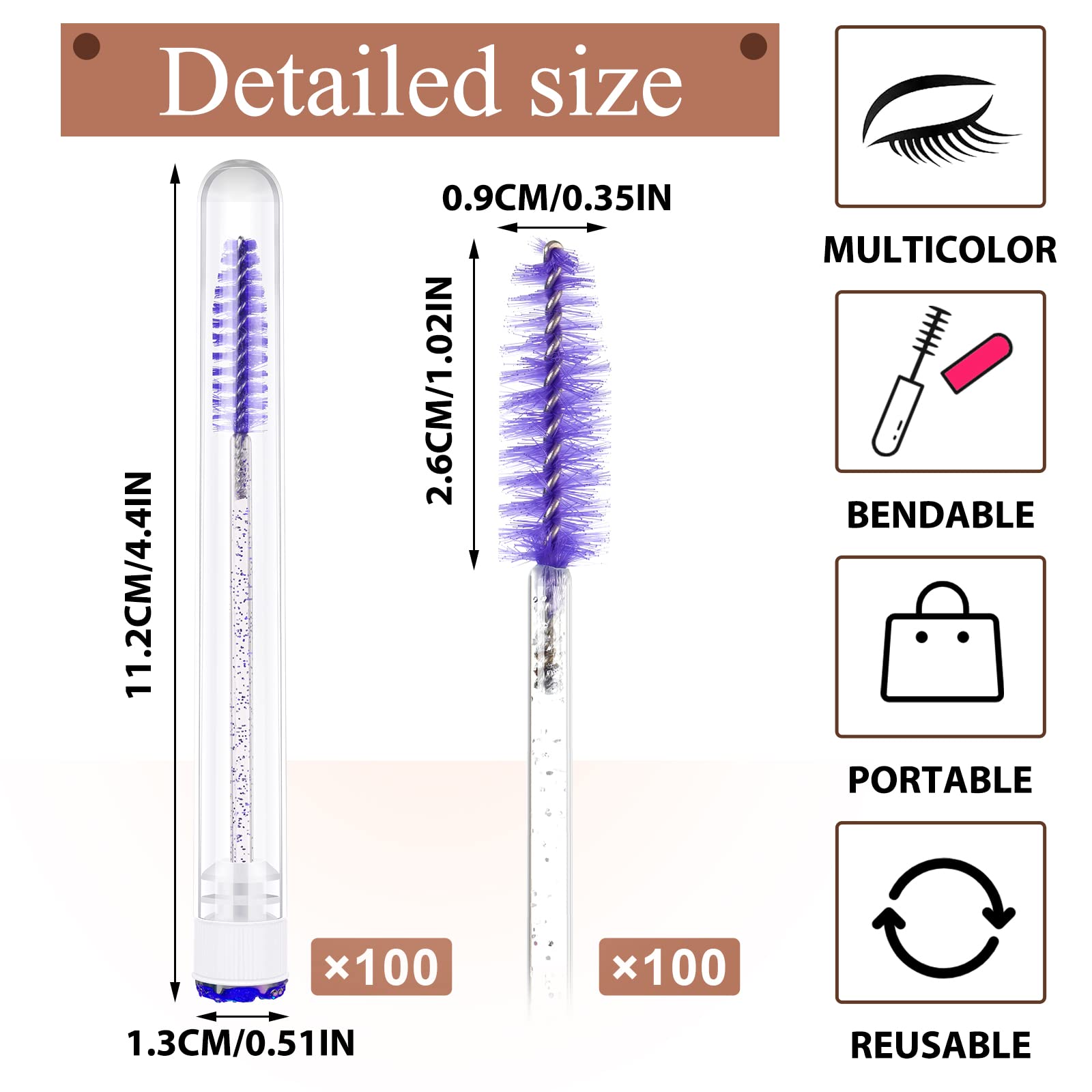 Tessco brosse à cils idéale pour démêler et répartir le produit