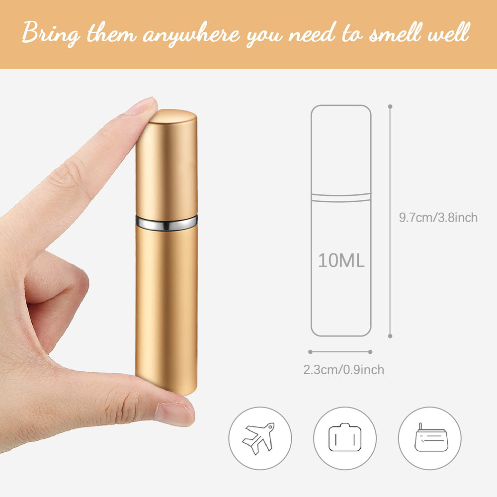 Atomiseur Tessco pour vous or 10 ml, élégant et pratique pour emporter
