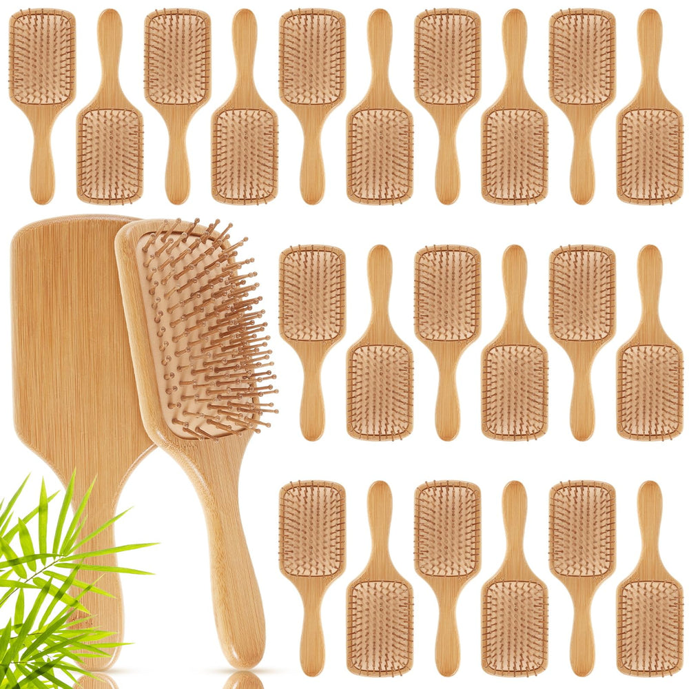 Brosse Tessco pour vous en bambou rectangulaire, ensemble de 24 pièces, hygiénique et élégant.