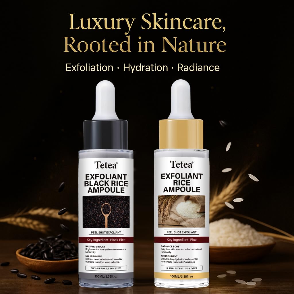 Tetea Peel Shot Riz Ampoule – Duo pratique et économique pour votre routine de soin.