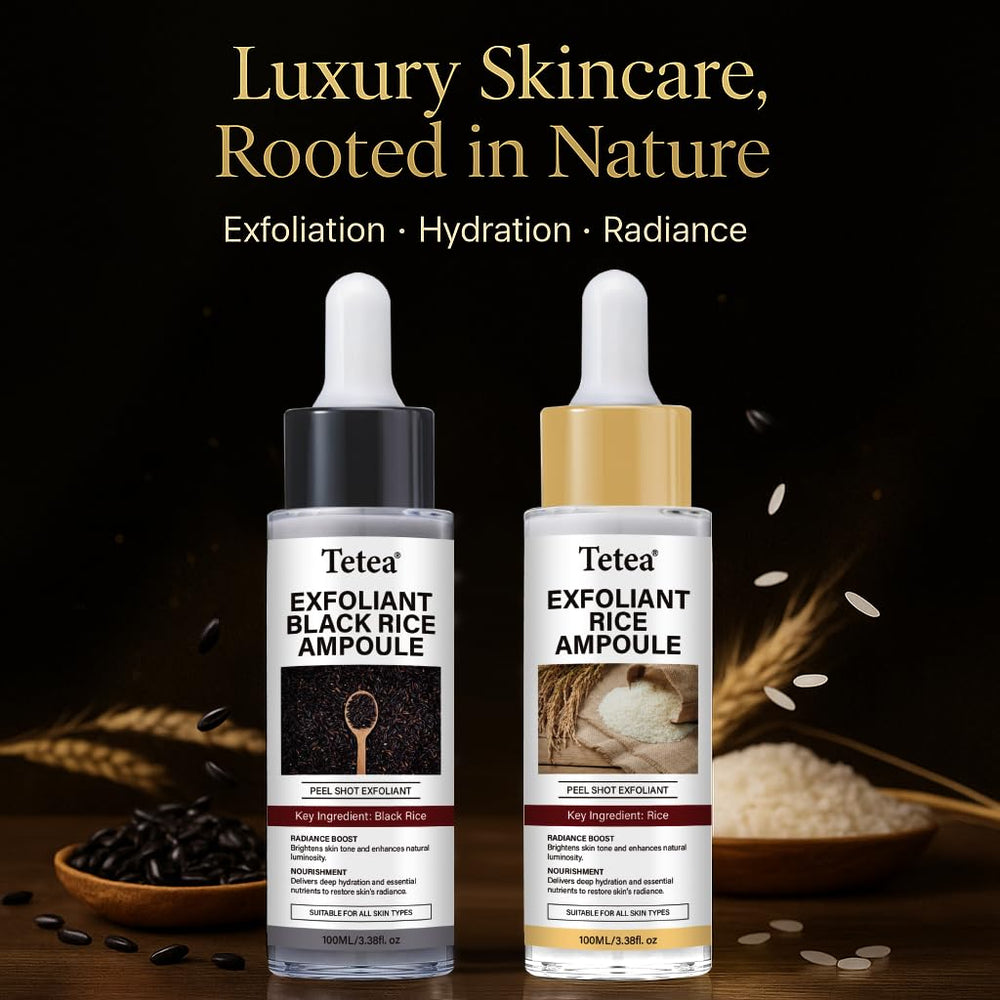 Tetea Peel Shot Riz Ampoule – Duo pratique et économique pour votre routine de soin.