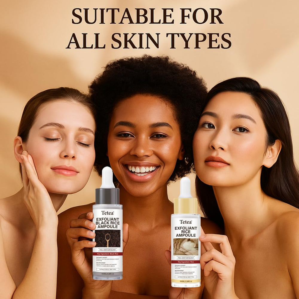 Tetea Peel Shot Riz Ampoule – Texture légère, exfoliation douce sans frottement agressif.