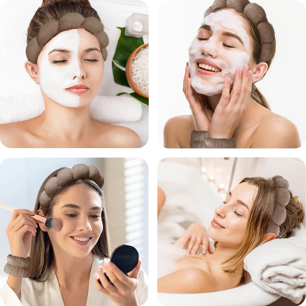 Tetizo bandeau spa visage design floconné tient bien sur la tête.