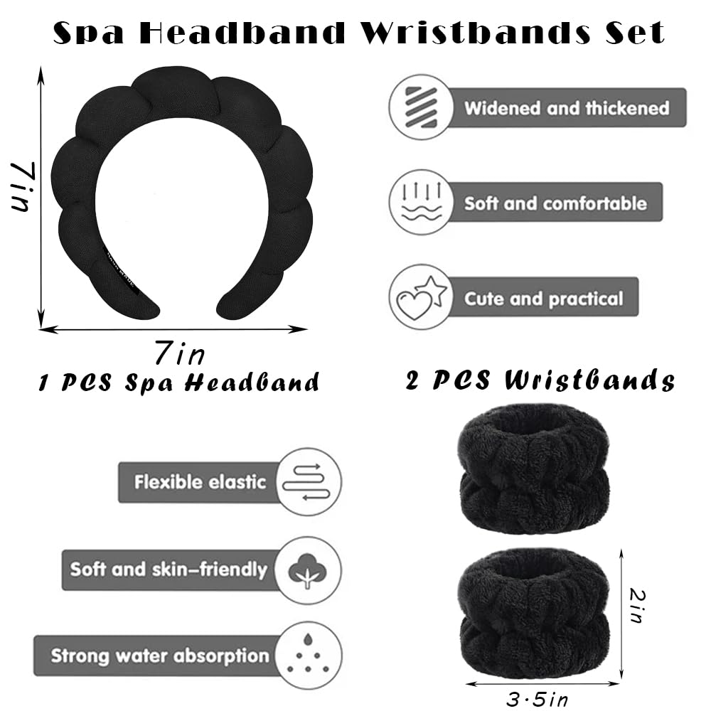 Tetizo bracelet poignet spa microfibre noir pour limiter les traces sur les manches.