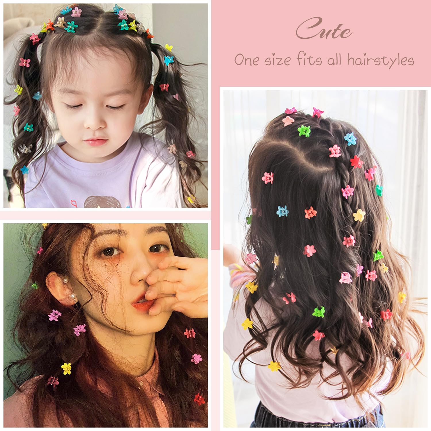 Clip cheveux fleur mini vert Tetizo, facile à assortir avec tenues estivales.