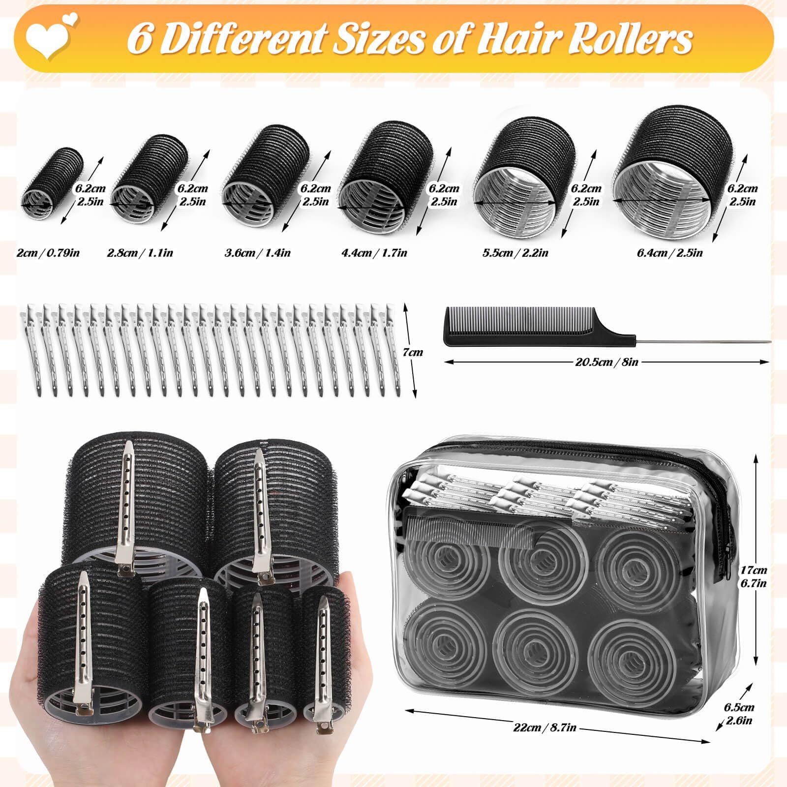 Rouleaux Tetutor grande taille pour boucles volumineuses et naturelles