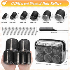 Rouleaux Tetutor grande taille pour boucles volumineuses et naturelles