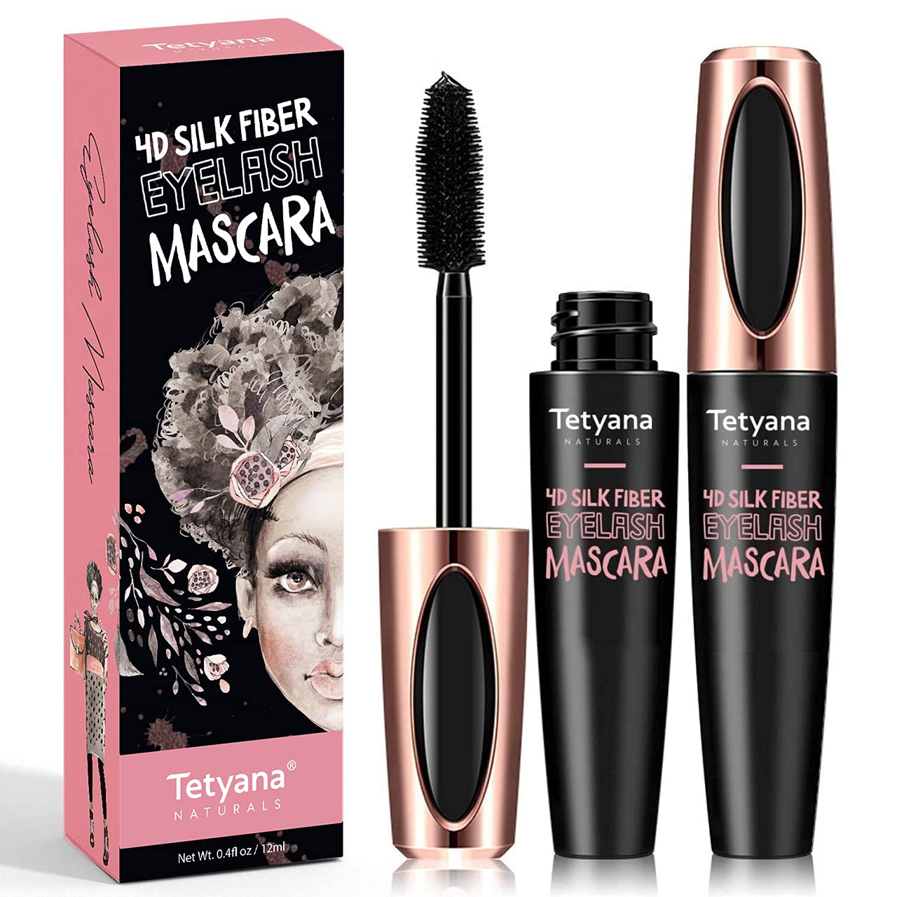 Tetyana Naturals Mascara imperméable – longue tenue et zéro bavure