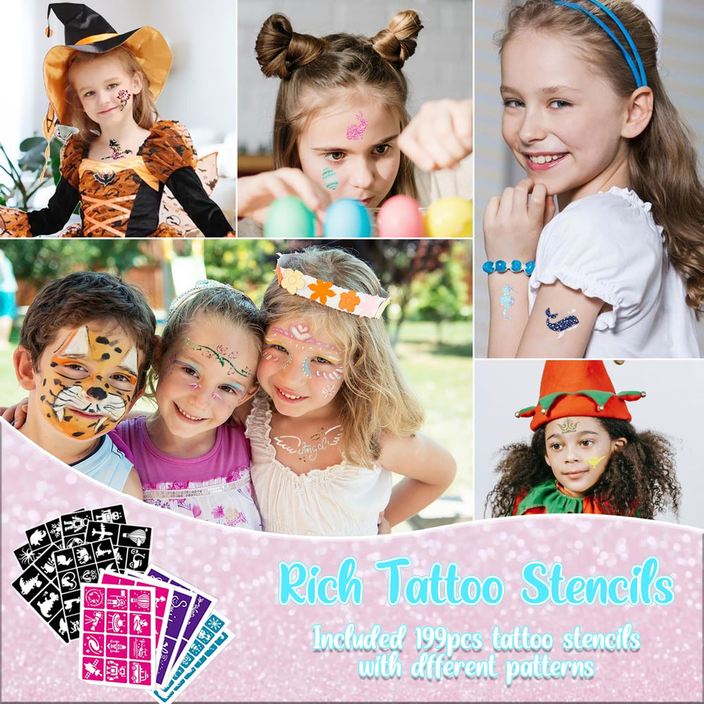 TEUVO stencils-tatouage-199-modeles pour motifs variés sur peau.