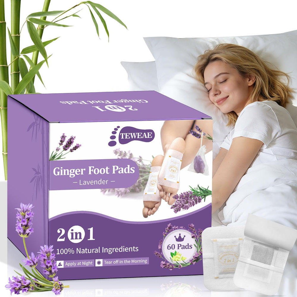 Patchs Pieds TEWEAE gingembre et bambou pour détente et chaleur apaisante.